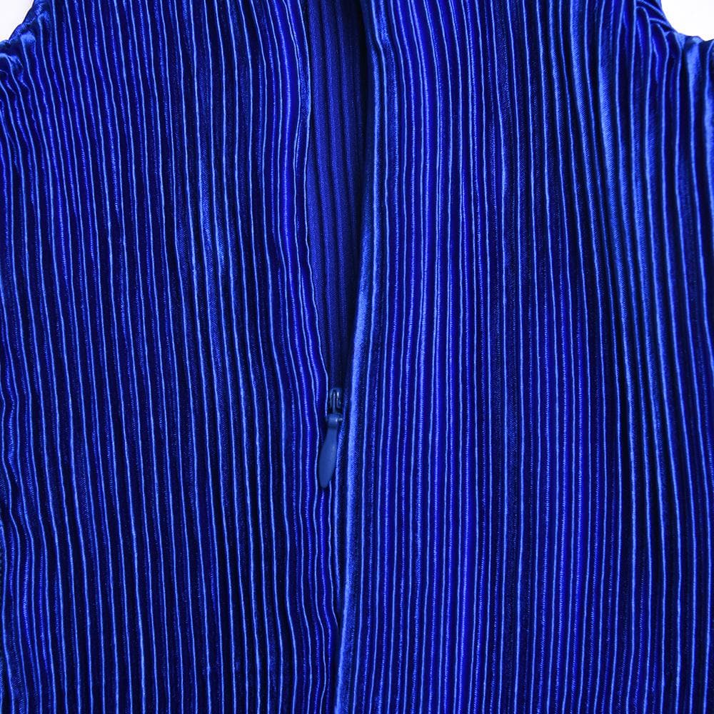 Plisse Pleated Mock Neck Sleeveless Bodycon Midi Dress