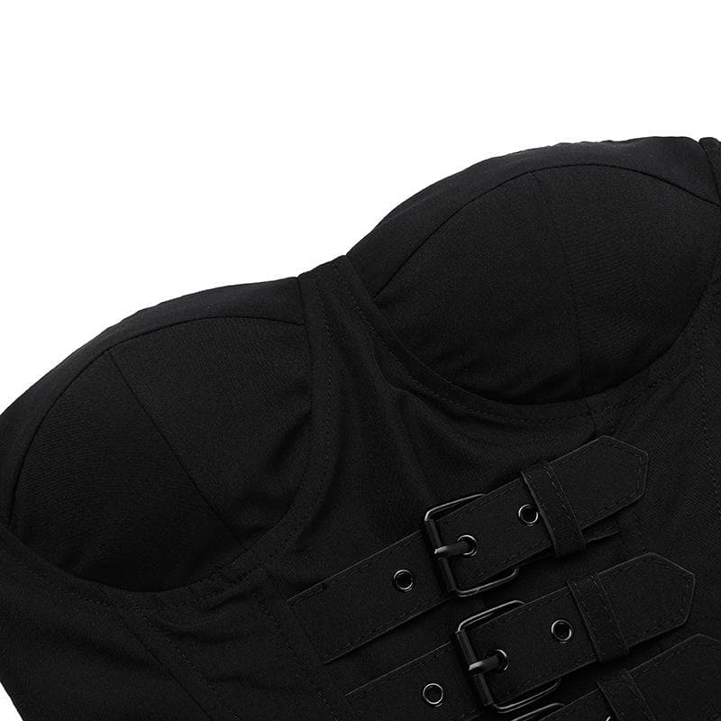 Buckle smocked sweetheart neck tube midi dress