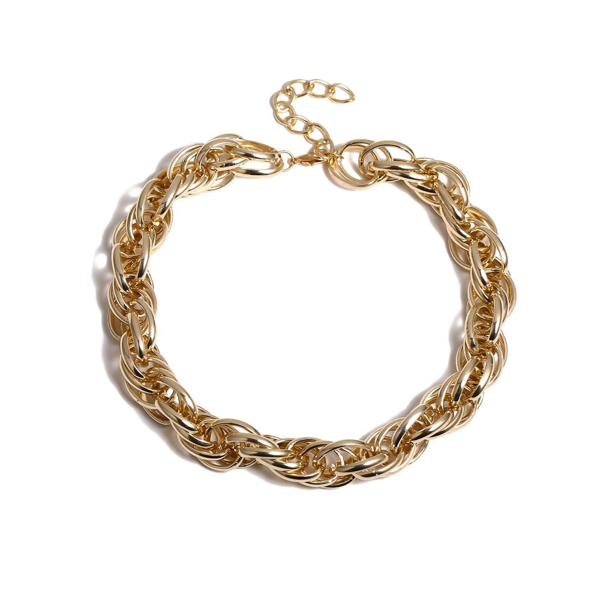Layered solid choker necklace