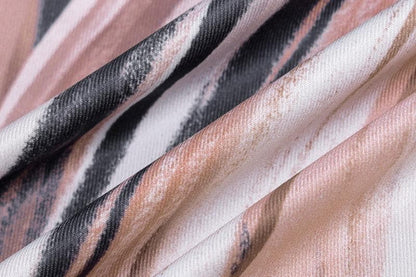 Long sleeve deep v neck knotted print maxi dress