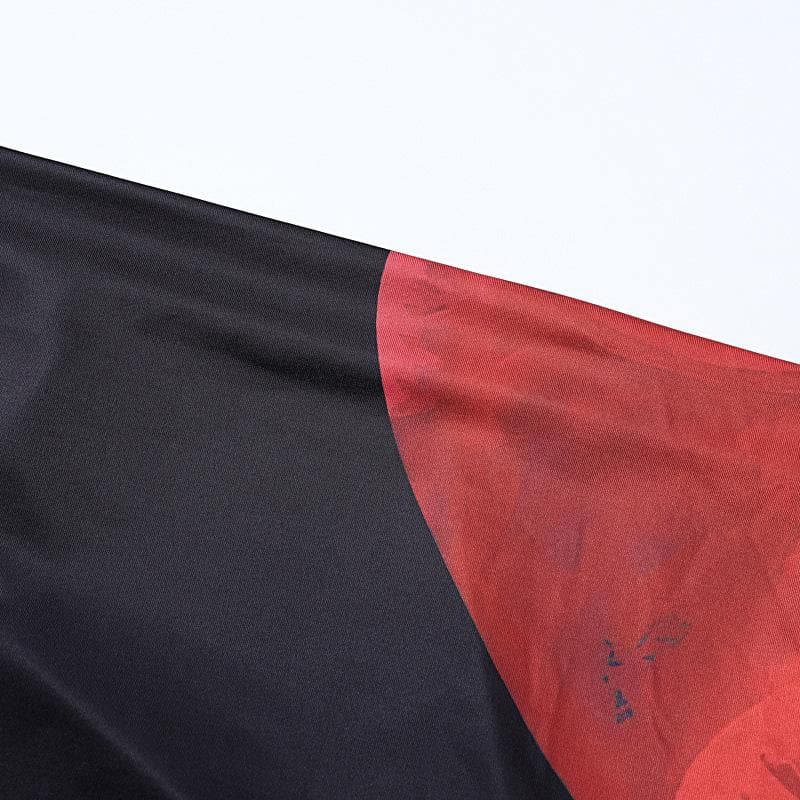 Halter cowl neck backless print maxi dress