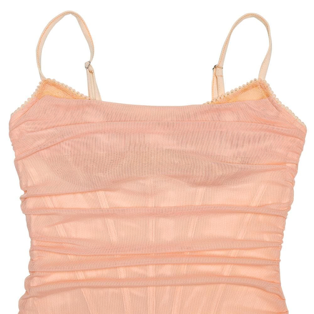 Cowl neck zip-up ruffle cami mini dress