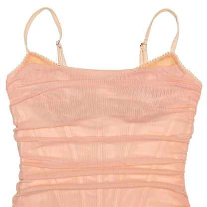 Cowl neck zip-up ruffle cami mini dress