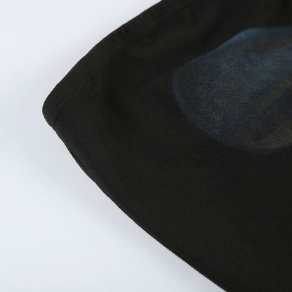 Bowknot print backless tube romper