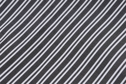 Ruched striped zip-up lace hem medium rise pant