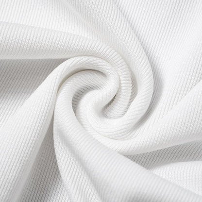 Ribbed long flared sleeve solid ruched off shoulder top