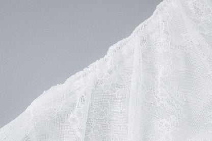 Lace ruched see through cami midi dress