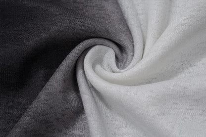 Long sleeve one shoulder ruched palm print gradient slit maxi dress- Final Sale