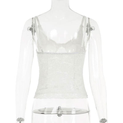 V neck lace bowknot cami top