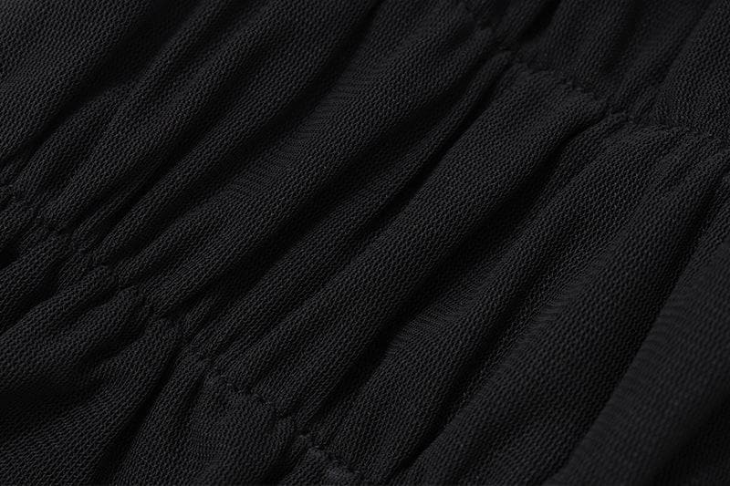 Halter deep v neck ruched backless top