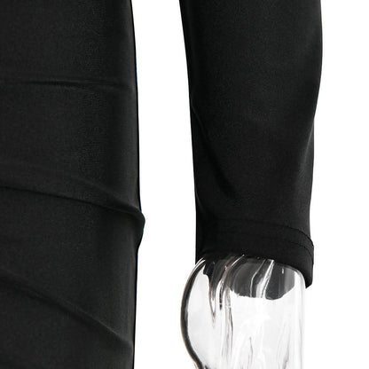 Hollow out long sleeve ruched slit solid cut out midi dress