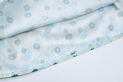 Flower print ruched tube mini dress