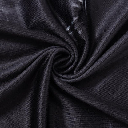 Crewneck body print contrast tank maxi dress