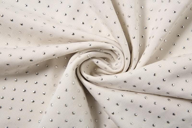 Halter cowl neck beaded low cut mini dress-final-sale