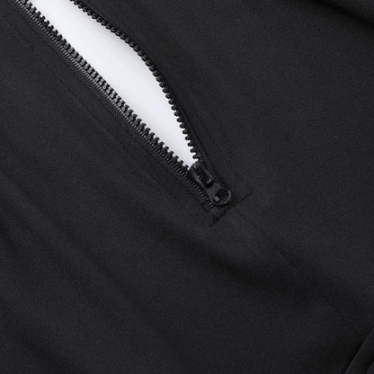 V neck print zip-up backless high slit tank maxi dress