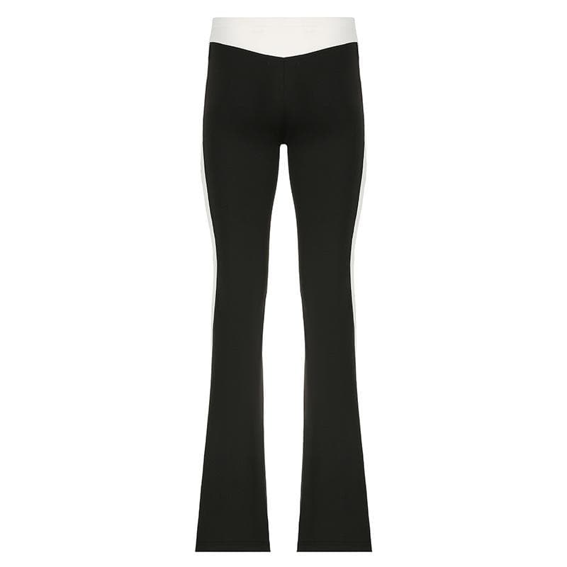 Stitch high rise contrast ruched pant