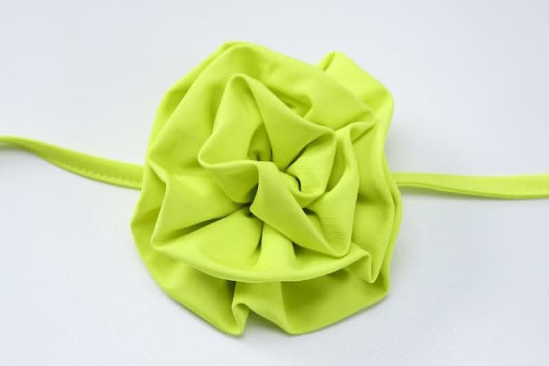 Solid v neck halter backless flower applique self tie maxi dress-final-sale