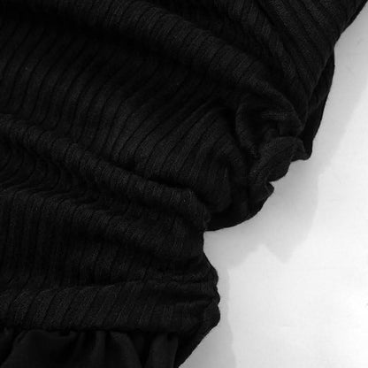 Long sleeve ruched textured irregular knotted maxi dress