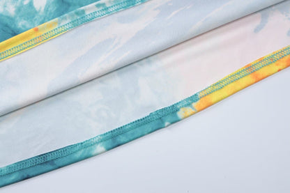 Tie dye cross front cami maxi dress