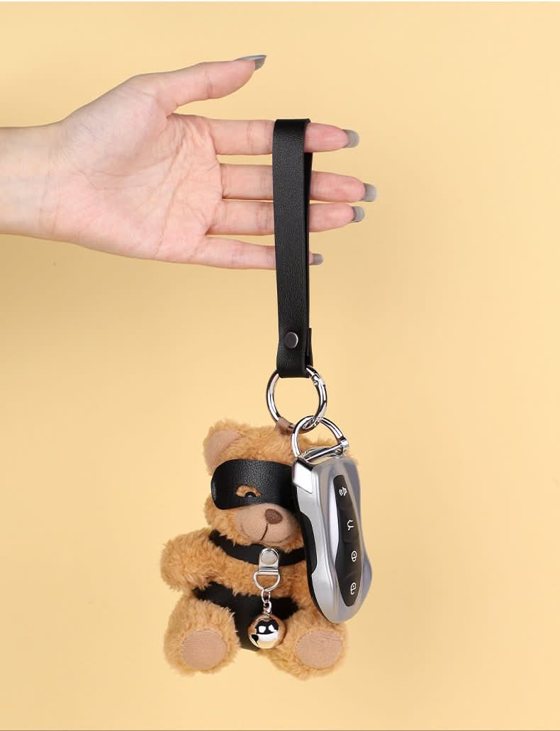 Harness PU leather fluffy o ring  decor accessory