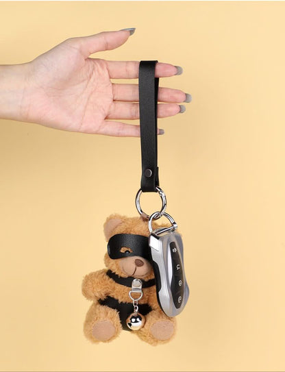 Harness PU leather fluffy o ring  decor accessory