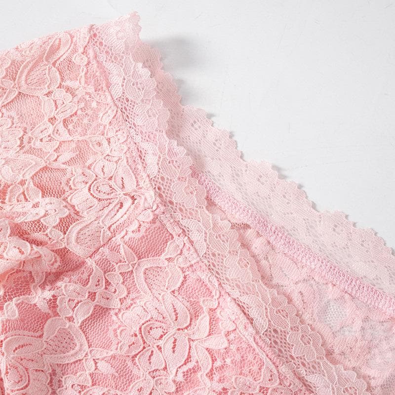 Long flared sleeve off shoulder lace see through mini dress
