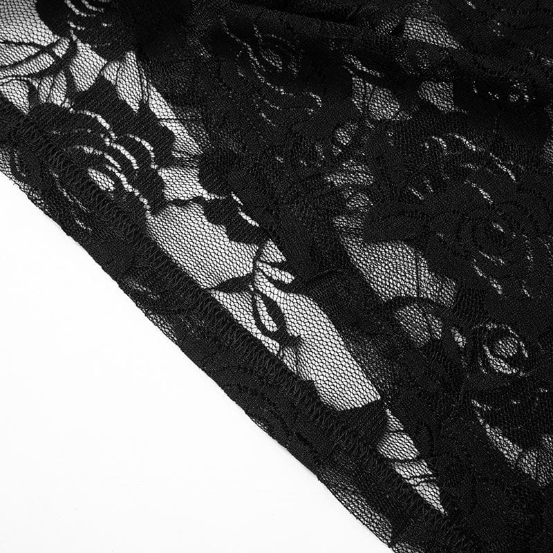 Lace ruched ruffle see through tube maxi dress