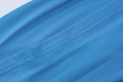 O ring ruched crop high slit cami maxi skirt set