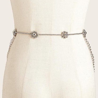 Flower beaded waist chain