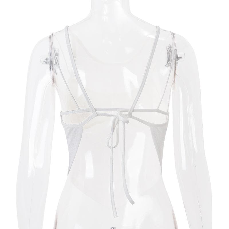 Chiffon see through 2 piece cami top