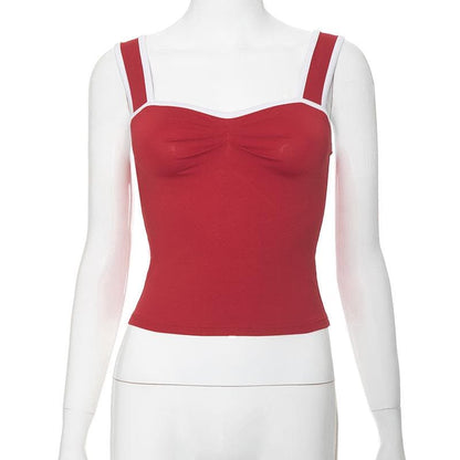 Ruched backless stitch cami top