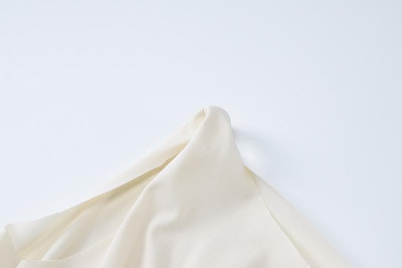 Ruffle irregular ruched 2-way maxi dress