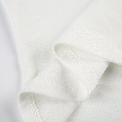 Short sleeve bowknot embroidery stitch top