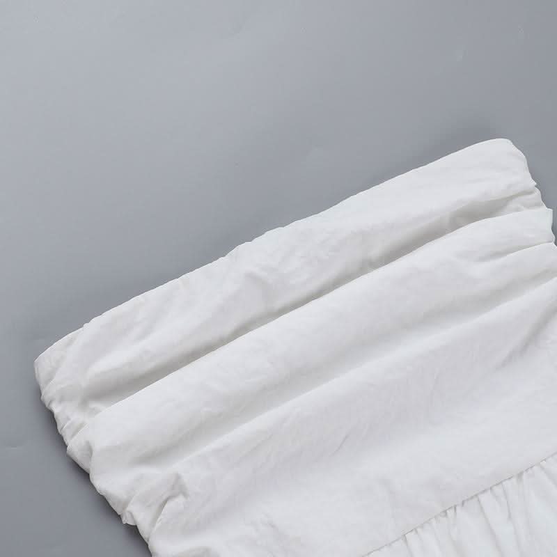 Backless ruched tube mini dress