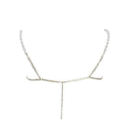 Halter beaded tassels hollow out crop cut out top