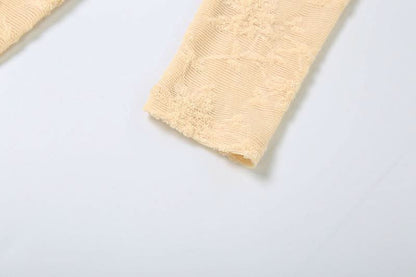 Long sleeve lace crewneck maxi dress