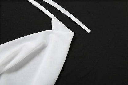 Halter glitter mesh 2 piece top