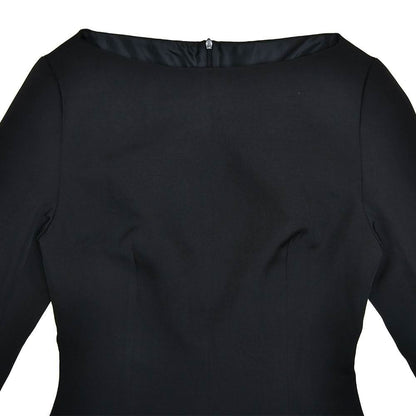Long sleeve bowknot solid mini dress
