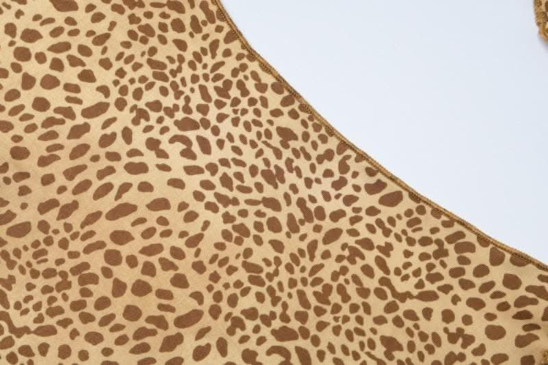 Halter cowl neck print high slit ruched maxi dress-final-sale