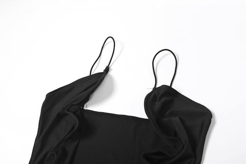 Hollow out cross front backless cami cut out maxi dress-final-sale