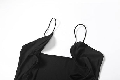 Hollow out cross front backless cami cut out maxi dress-final-sale