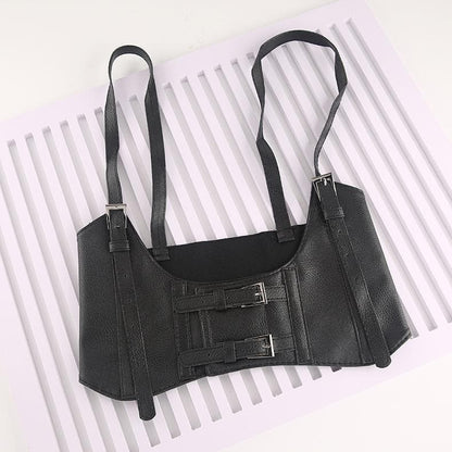 Cami PU leather buckle adjustable corset