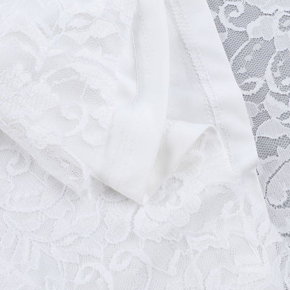 Lace backless lace up cami maxi dress