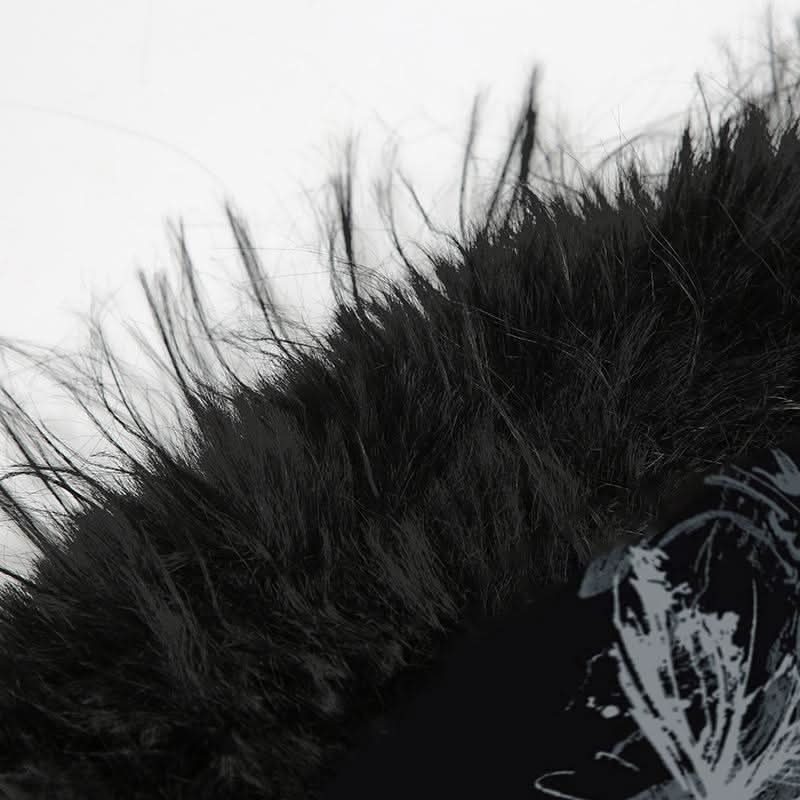 Butterfly print fluffy tube top