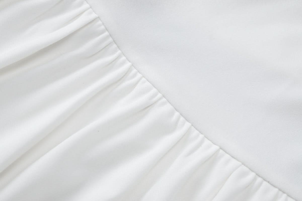 Backless solid A-line tube mini dress