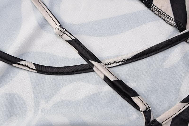 Zebra print hollow out contrast cross back slit backless cut out maxi dress-final-sale