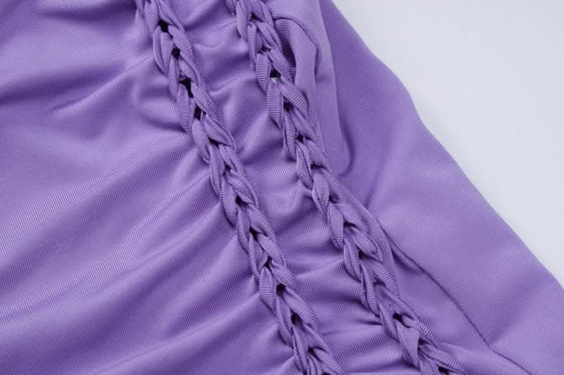 Crewneck sleeveless hollow out solid ruched cut out maxi dress-final-sale