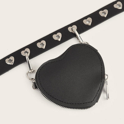 Heart hollow out bag adjustable belt