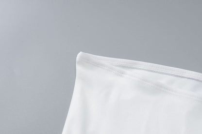 Backless solid A-line tube mini dress