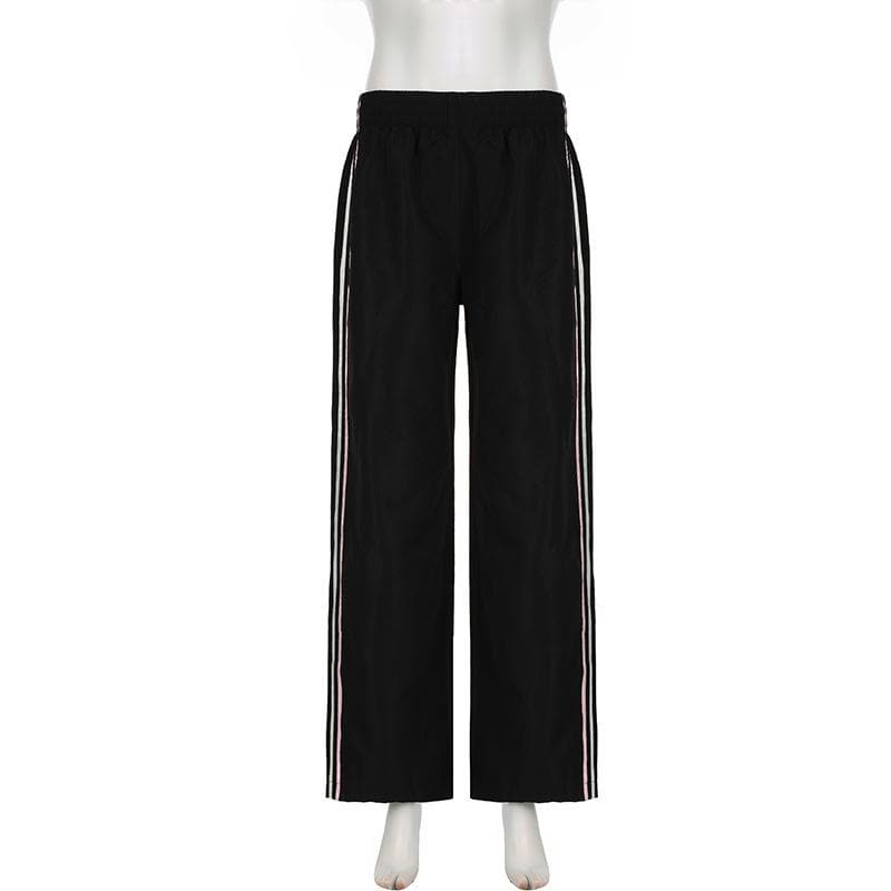 Low rise solid sports pants